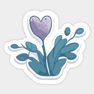 Crocuses and leaves Sticker